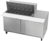 Thumbnail image #1 for Beverage-Air 60-Inch Two-Section Mega Top Sandwich Prep Table Refrigerator, 18-Pan, 2-Door