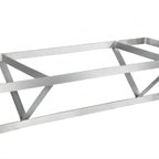 Thumbnail image #1 for Klinger's Trading SC60 Ceiling-Mounted Triple-Bar 304 Stainless Steel Pot Rack, 60"W x 22"D, with Chains and Double-Prong Hooks