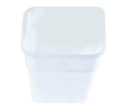 Product image #1 for Crestware 8 Qt Square White Polyethylene Food Storage Container