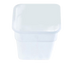 Thumbnail image #1 for Crestware 8 Qt Square White Polyethylene Food Storage Container