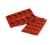 Thumbnail image #1 for Silikomart Oval Savarin Silicone Mold, 24 Cavities, 7 x 11.75 Inch