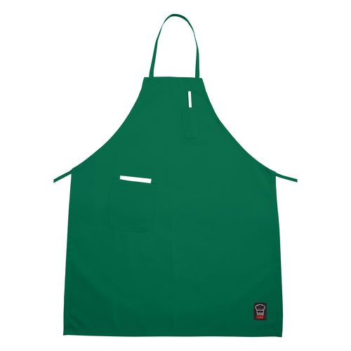 Product image #1 for Signature Chef Light Green Full-Length Bib Apron with 2 Pockets, 33 x 26 Inches