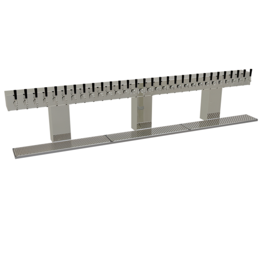 Product image #1 for Glastender Triple-Column Bridge Draft Dispensing Tower, 30 Faucets, Countertop, Glycol-Cooled, Mirror Finish