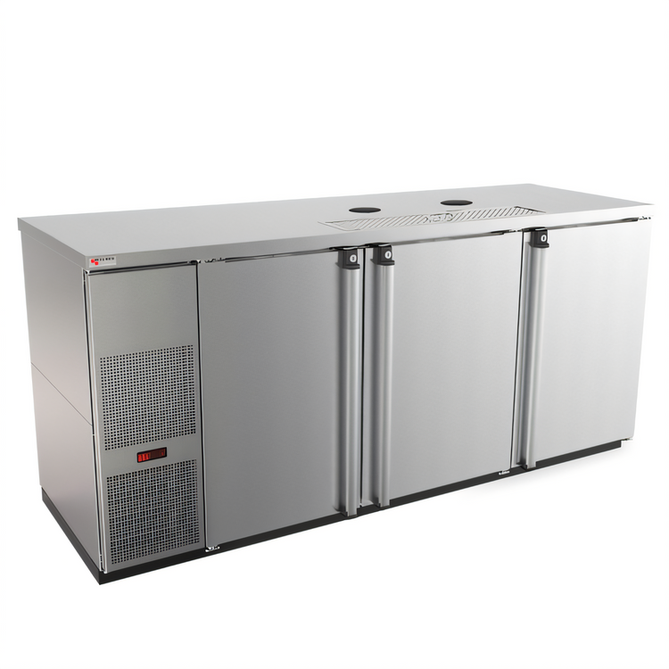 Product image #1 for Pro-Line E-Series Three-Section 80-Inch Stainless Steel Direct Draw Draft Beer Cooler, Less Towers
