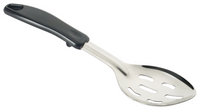 11-Inch Slotted Stainless Steel Basting Spoon with Black Polypropylene Handle