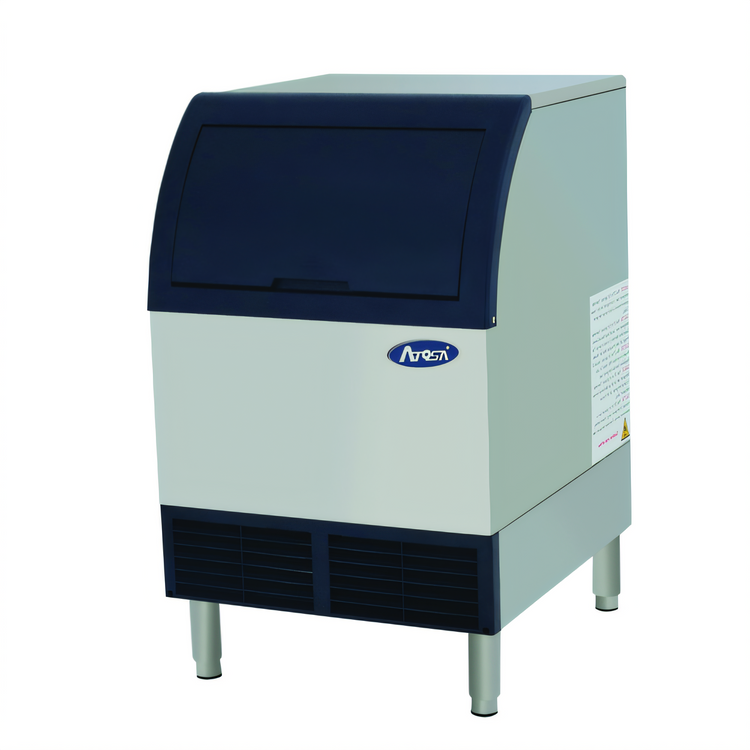 Product image #1 for Atosa Half-Dice Cube Ice Maker with Bin, Air-Cooled Self-Contained Condenser, 283 lb/Day, 88 lb Storage