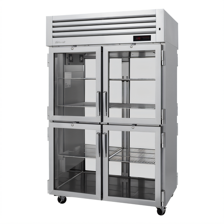 Product image #1 for Turbo Air PRO Series Pass-Thru Heated Holding Cabinet, Two-Section, 8 Half Glass Doors, 48.7 Cu. Ft.