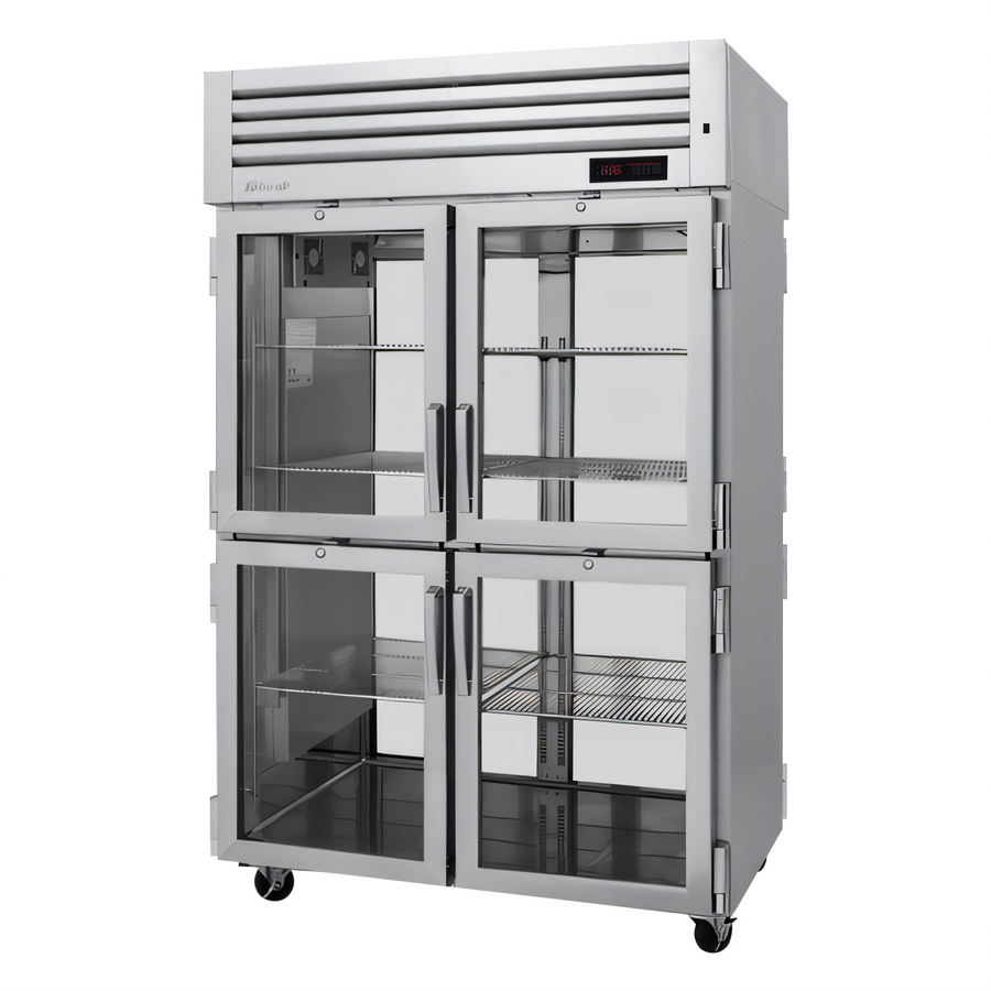 Product image #1 for Turbo Air PRO Series Pass-Thru Heated Holding Cabinet, Two-Section, 8 Half Glass Doors, 48.7 Cu. Ft.