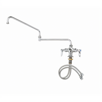 T&S Brass B-0268 Double Pantry Mixing Faucet with 24-Inch Double-Joint Swing Nozzle