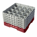 Thumbnail image #2 for Cambro Camrack® Full-Size 16-Compartment Glass Rack with 5 Soft Gray Extenders, Cranberry