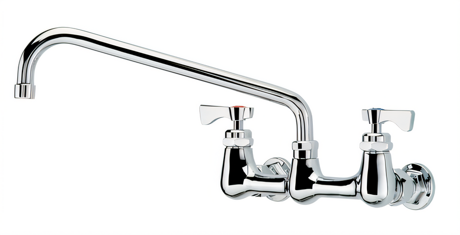 Product image #1 for Krowne Royal Series Commercial Splash-Mounted Faucet with 12-Inch Swing Spout, 8-Inch Centers