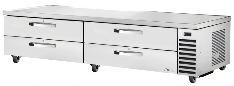Product image #1 for True 95-1/2-Inch Refrigerated Chef Base with 4 Locking Drawers