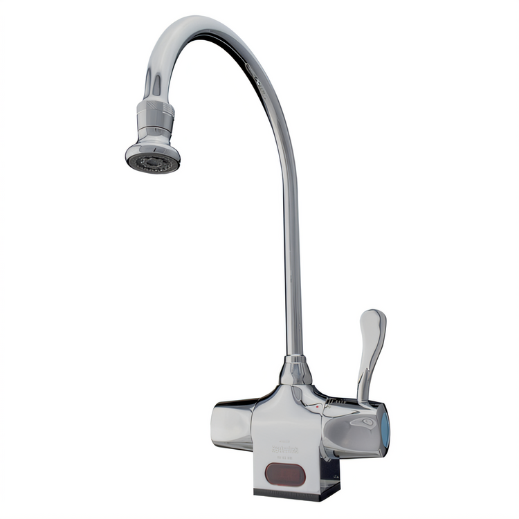 Product image #1 for Advance Tabco Hands-Free Gooseneck Battery-Operated Electronic Deck-Mount Faucet