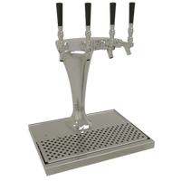 Glastender Cobra 4-Faucet Countertop Glycol-Cooled Draft Dispensing Tower, Polished Chrome Finish