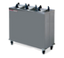 Thumbnail image #1 for Dinex DXPIDPH3E0912 Three-Silo Heated Mobile Plate Dispenser for 9-1/8 Inch Plates