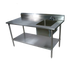 Thumbnail image #1 for John Boos 72-Inch x 30-Inch Stainless Steel Sink Table with Right-Side Prep Sink and Backsplash