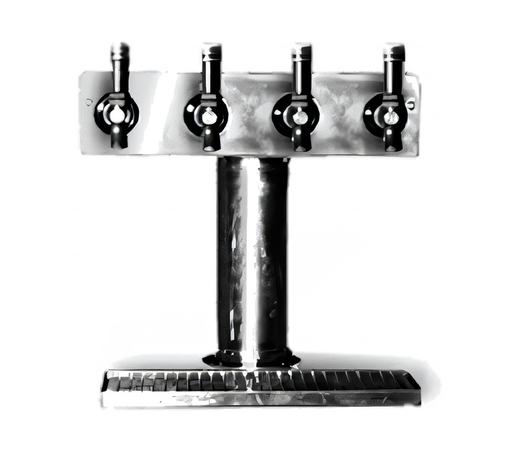 Product image #1 for Spec-Bar Brass 4-Faucet Countertop Beer Dispenser with Drip Tray