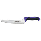 Thumbnail image #1 for Dexter Russell Dexter® 360™ 36008P 9-inch stamped offset slicer with scalloped edge and purple polypropylene/Santoprene handle Case of 6