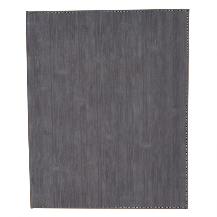 Product image #1 for Winco Gray Double-Fold Leather-Like Menu Cover, Letter Size 8-1/2 x 11 Inches