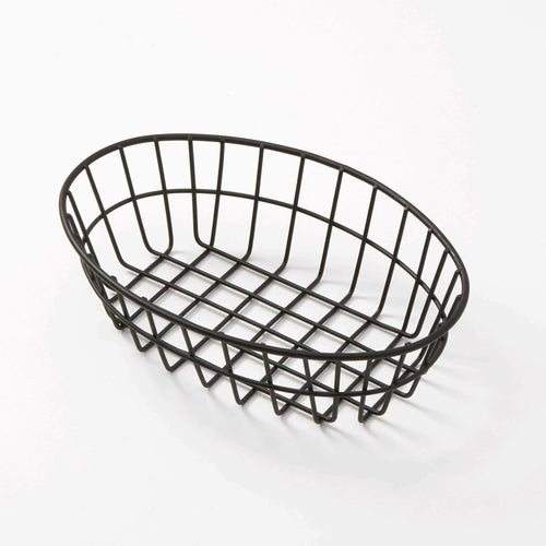 Product image #1 for American Metalcraft Black Oblong Metal Wire Grid Serving Basket, 9 x 6 x 2.5 Inches