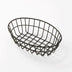 Thumbnail image #1 for American Metalcraft Black Oblong Metal Wire Grid Serving Basket, 9 x 6 x 2.5 Inches