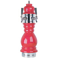 Micro Matic Black Forest Countertop Air-Cooled 2-Faucet Ceramic Draft Beer Tower