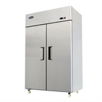 Thumbnail image #1 for Atosa 43.2 Cu. Ft. Two-Section Top-Mount Self-Contained Reach-In Refrigerator with Solid Locking Hinged Doors