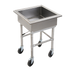 Thumbnail image #1 for Mobile Stainless Steel Soak Sink with 24 x 24 x 8-Inch Compartment and Casters