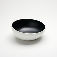 Lift 40 oz. 8-1/2 Inch Round Angled Melamine Bowl, White with Black Speckles