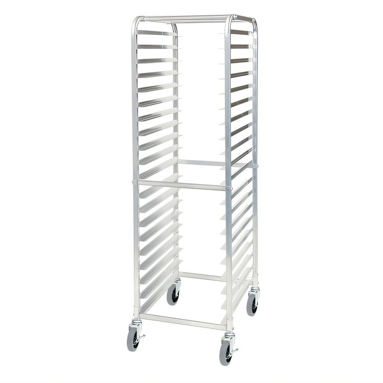 Product image #1 for Winco Mobile Full-Height Aluminum Sheet Pan Rack, 20 Full-Size or 40 Half-Size Pan Capacity