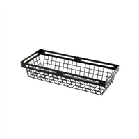 American Metalcraft Black Twilight Nestable Rectangular 9-Inch Entree Serving Basket