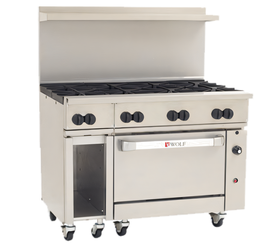 Product image #1 for Wolf Challenger XL 48-Inch Gas Restaurant Range with 8 Open Burners and Standard Oven