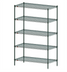 Thumbnail image #1 for Metro Super Adjustable Super Erecta Starter Wire Shelving Unit, 48W x 24D x 74H, 5 Shelves, Metroseal 3 Green
