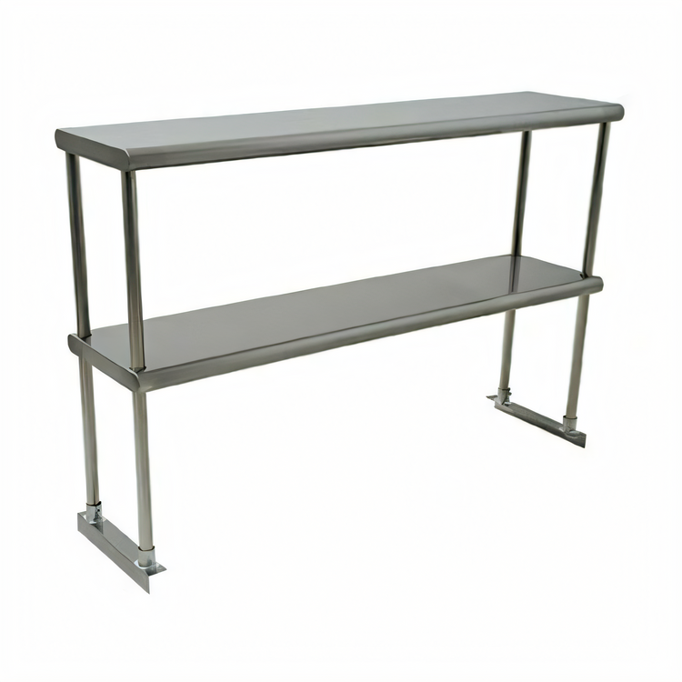 Product image #1 for BlendPort® Double Deck Table-Mount Work Table Overshelf, 36" x 12", Stainless Steel
