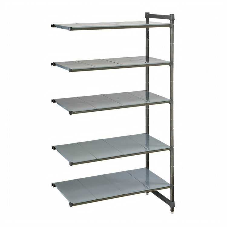 Product image #1 for Cambro Camshelving Basics Plus 18 x 48 x 84-Inch 5-Tier Solid Polymer Add-On Shelving Unit