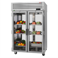 Turbo Air PRO Series 2-Section Pass-Thru Glass Door Reach-In Refrigerator, Top-Mount, 54.82 Cu. Ft.