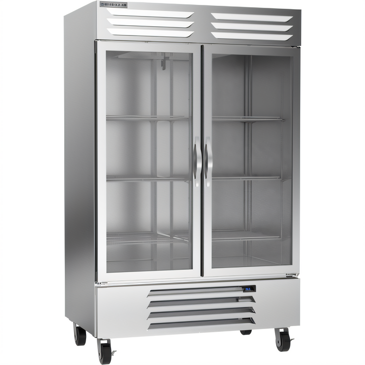 Product image #1 for Beverage-Air Vista® Series 46.15 Cu. Ft. Two-Section Bottom-Mount Reach-In Refrigerator with Glass Doors