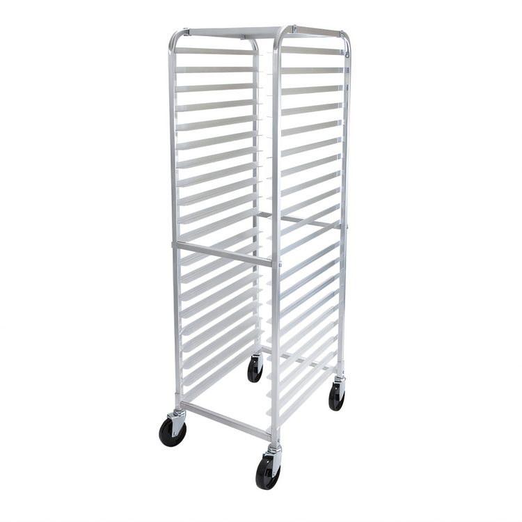 Product image #1 for Winco Mobile Full-Height Aluminum Sheet Pan Rack, 20 Full-Size Pan Capacity, 5-Inch Swivel Casters
