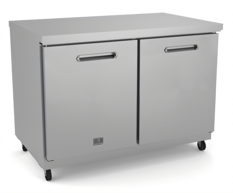 Product image #2 for Kelvinator Commercial 48-Inch Two-Section Undercounter Freezer with Solid Doors