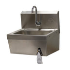 Thumbnail image #1 for Advance Tabco 7-PS-62 Wall-Mounted Stainless Steel Hand Sink, 14 x 10 x 5 Inch Bowl, Knee Valve and Faucet