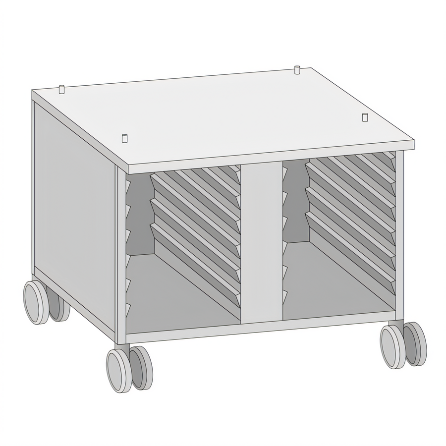 Product image #1 for RATIONAL US III Mobile Oven Stand with 14 Supporting Rails for SCC 61/CMP 101 Series