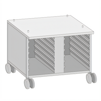 RATIONAL US III Mobile Oven Stand with 14 Supporting Rails for SCC 61/CMP 101 Series
