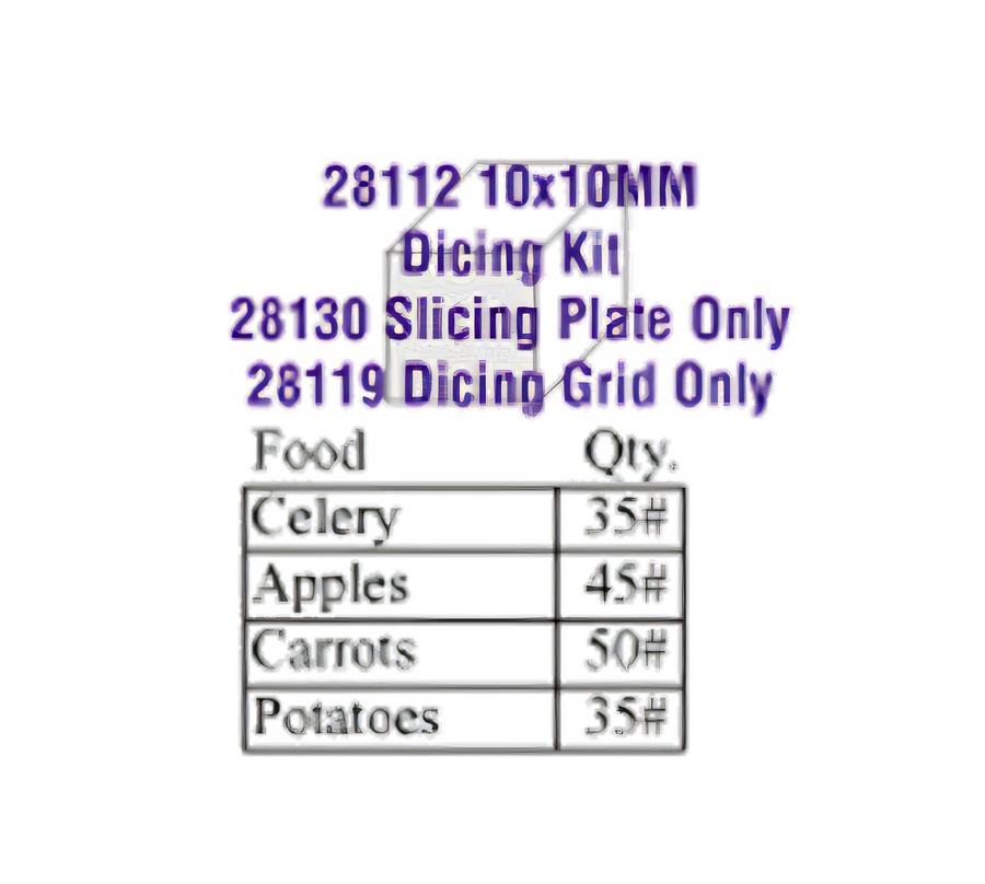 Product image #1 for Robot Coupe 10 x 10 mm (3/8 in.) Food Processor Dicing Kit