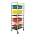 Thumbnail image #1 for Full-Size Mobile Universal Pan/Lug Rack, Stainless Steel, 10 Slides, 6-Inch Spacing