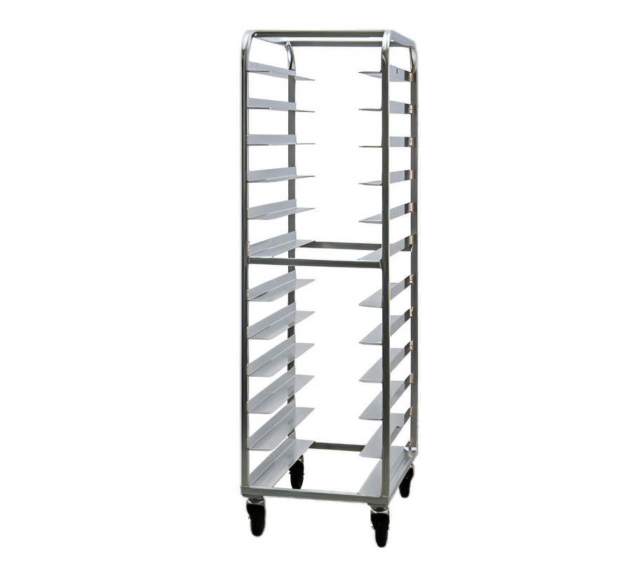 Product image #1 for New Age Mobile Full-Height Aluminum Tray Retrieval Rack for 24 14 x 18 Trays
