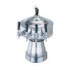 Thumbnail image #1 for Perlick Corporation 4005-4B 4-Faucet Countertop Glycol-Cooled Draft Beer Tower, Satin Chrome