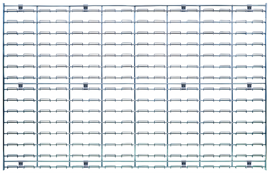 Product image #1 for Quantum 48-Inch W x 30-Inch H Chrome Plated Wire Louvered Panel