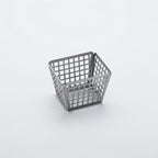 Thumbnail image #1 for American Metalcraft LFRY43 Laser-Cut Rectangular Nestable Stainless Steel Fry Basket, 4-1/8 Inch, Silver Case of 48