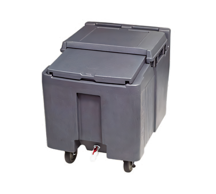 Product image #1 for Cambro ICS125L Fully Insulated Polyethylene Ice Cart with Slide-Back Lid, 125 lb Capacity