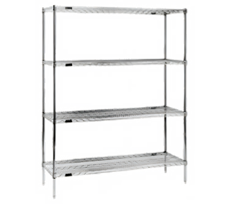 Product image #1 for EagleGard Red-i-Pak 4-Tier Stationary Wire Shelving Unit, 36"W x 18"D x 74"H, Blue-Green Hybrid Epoxy Finish